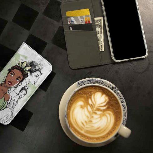 Disney Princess Tiana Sketch iPhone 15 Pro Folio Case