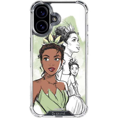 Disney Princess Tiana Sketch iPhone 16 Plus Clear Case