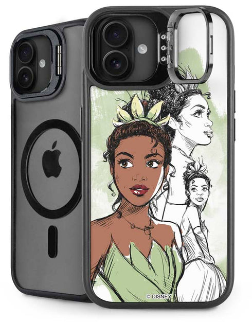 Disney Princess Tiana Sketch iPhone 16 Plus Kickstand Case