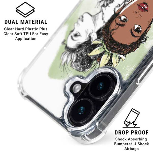 Disney Princess Tiana Sketch iPhone 16 Plus MagSafe Case