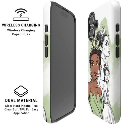 Disney Princess Tiana Sketch iPhone 16 Plus Magsafe Impact Case