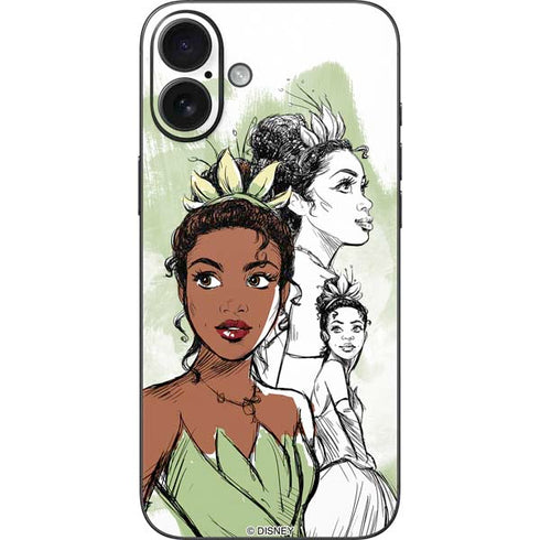 Disney Princess Tiana Sketch iPhone 16 Plus Skin
