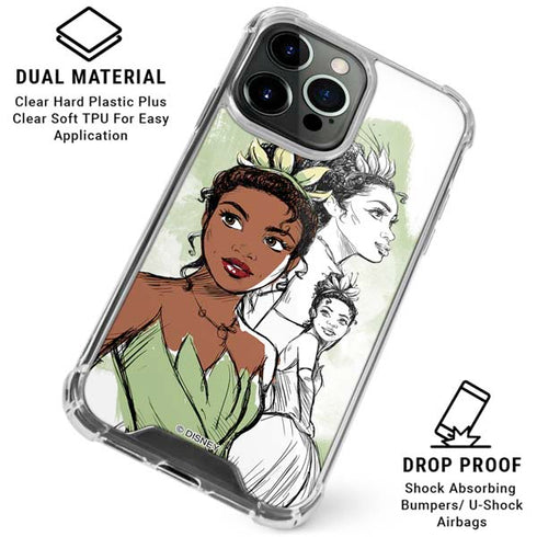 Disney Princess Tiana Sketch iPhone 16 Pro Max Clear Case