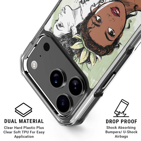 Disney Princess Tiana Sketch iPhone 17 Pro Clear Case
