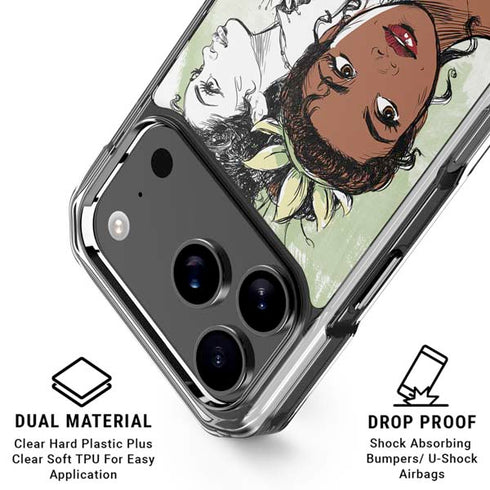 Disney Princess Tiana Sketch iPhone 18 Pro Clear Case