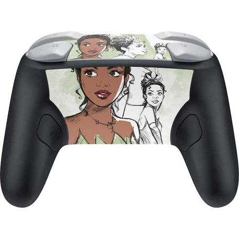 Disney Princess Tiana Sketch Nintendo Switch 2 (2025) Pro Controller Skin
