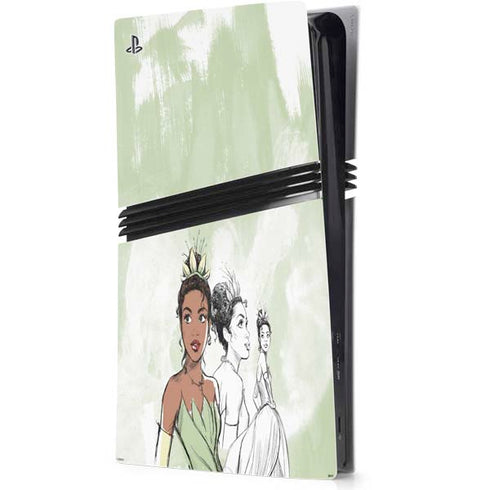 Disney Princess Tiana Sketch PS5 Pro Console Skin