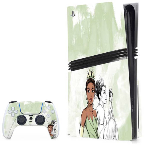 Disney Princess Tiana Sketch PS5 Pro Disk Bundle Skin