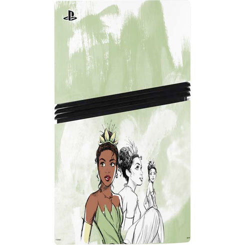 Disney Princess Tiana Sketch PS5 Pro Disk Console Skin