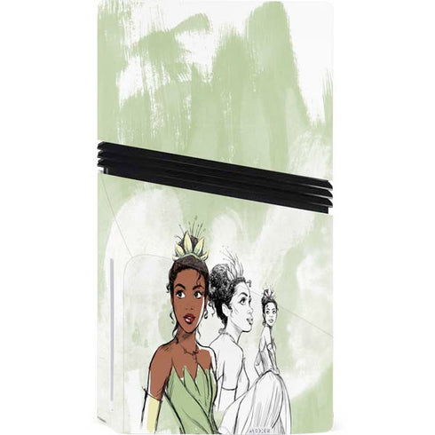 Disney Princess Tiana Sketch PS5 Pro Disk Console Skin