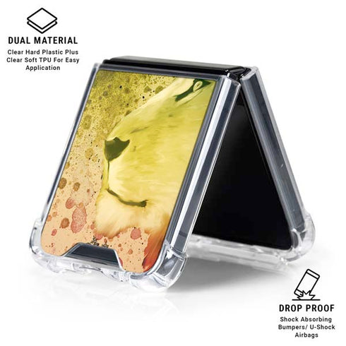 Profile of the Lion of Judah Galaxy Z Flip6 Clear Case