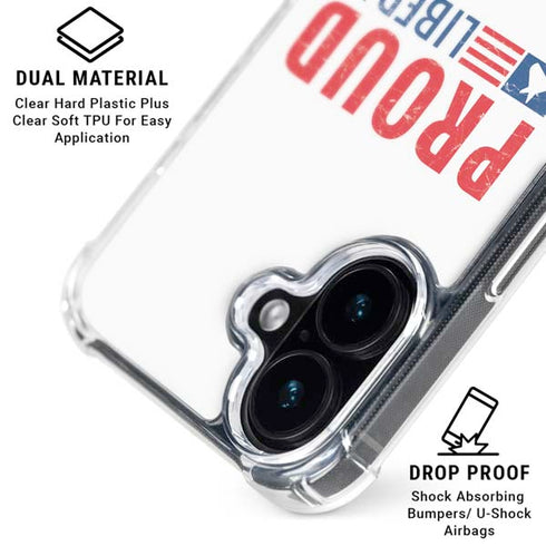 Proud Liberal iPhone 16 Clear Case