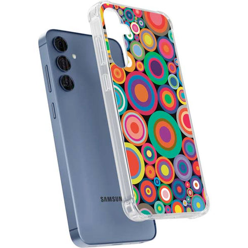 Psychedelic Circles Galaxy A55 5G Clear Case