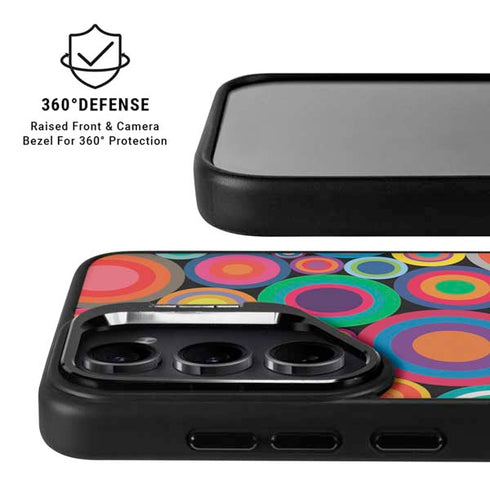 Psychedelic Circles Galaxy S25 Plus Kickstand Case