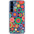 Psychedelic Circles Galaxy S25 Clear Case