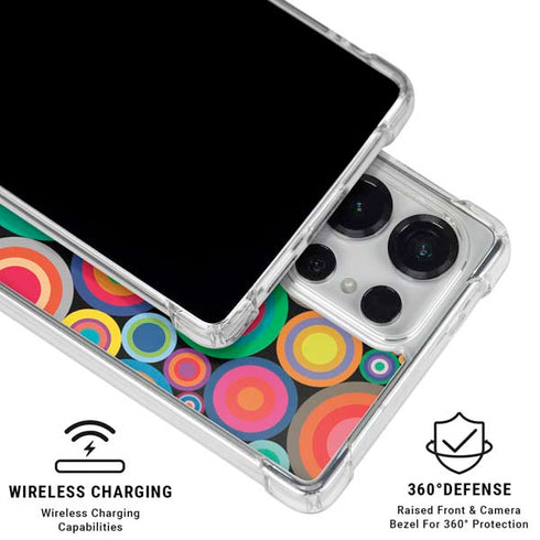 Psychedelic Circles Galaxy S25 Ultra Clear Case