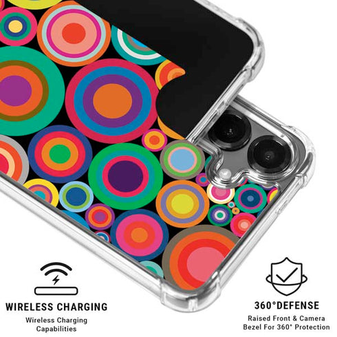 Psychedelic Circles Galaxy S26 Clear Case