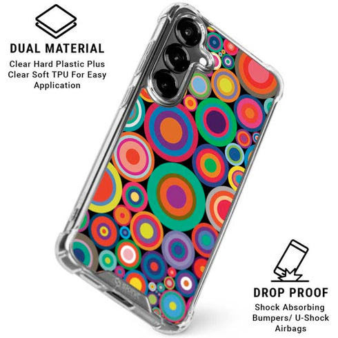 Psychedelic Circles Galaxy S26 Plus Clear Case