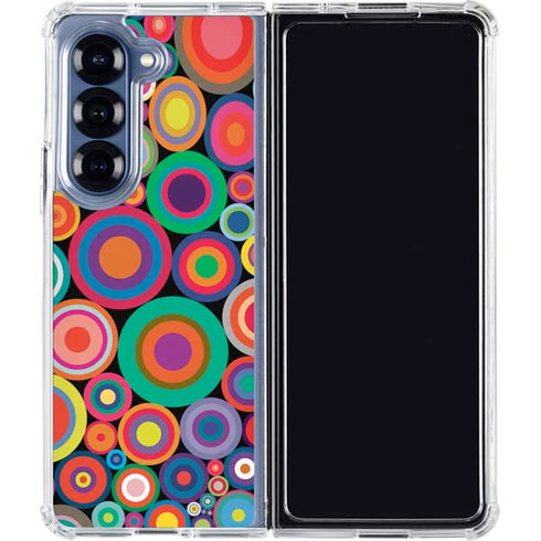 Psychedelic Circles Galaxy Z Fold6 Clear Case