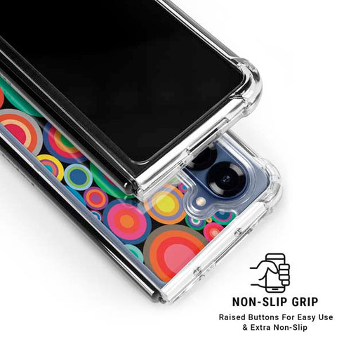 Psychedelic Circles Galaxy Z Fold6 Clear Case
