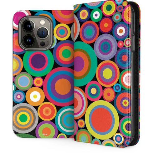 Psychedelic Circles iPhone 13 Pro Folio Case