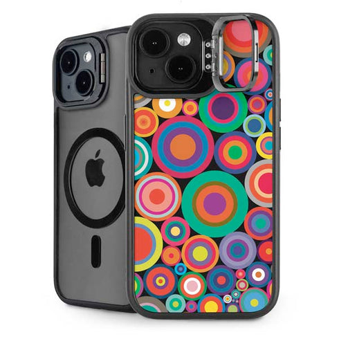 Psychedelic Circles iPhone 14 Kickstand Case
