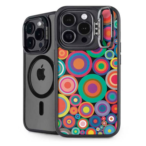 Psychedelic Circles iPhone 15 Pro Kickstand Case
