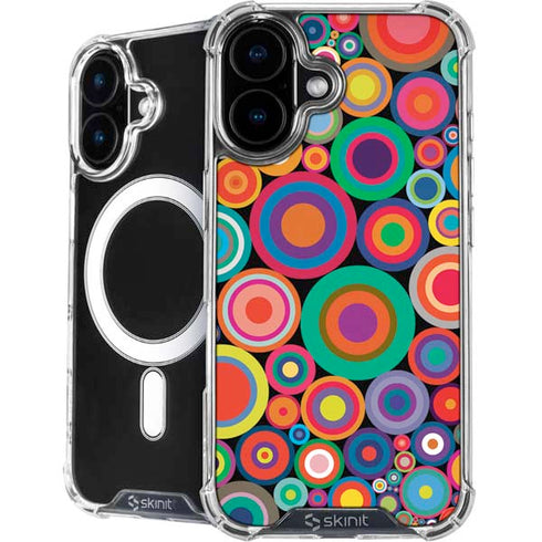 Psychedelic Circles iPhone 16 MagSafe Case