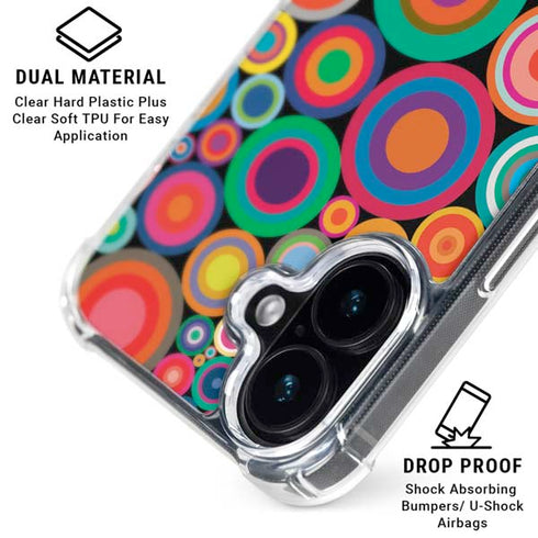 Psychedelic Circles iPhone 16 MagSafe Case