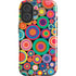 Psychedelic Circles iPhone 16 Plus Impact Case