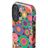 Psychedelic Circles iPhone 16 Plus Impact Case