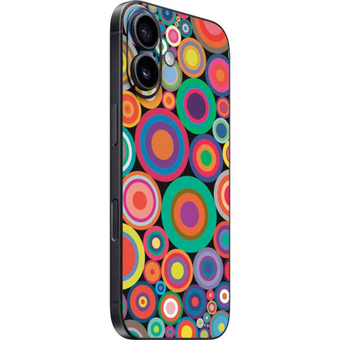 Psychedelic Circles iPhone 16 Plus Skin