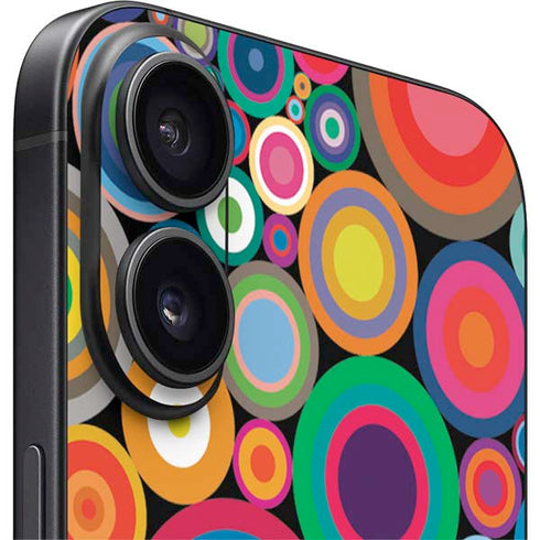 Psychedelic Circles iPhone 16 Plus Skin