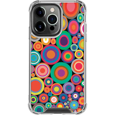 Psychedelic Circles iPhone 16 Pro Clear Case
