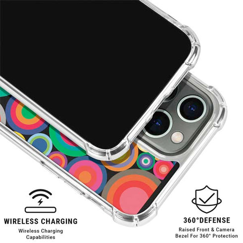 Psychedelic Circles iPhone 16 Pro Clear Case
