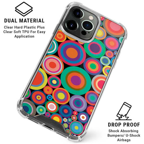 Psychedelic Circles iPhone 16 Pro Clear Case