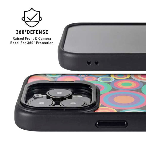 Psychedelic Circles iPhone 16 Pro Kickstand Case