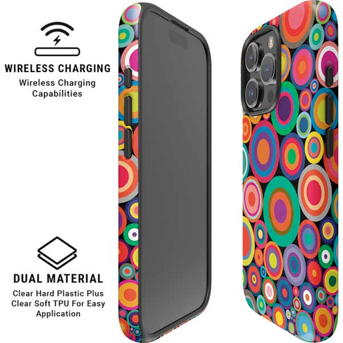 Psychedelic Circles iPhone 16 Pro Magsafe Impact Case