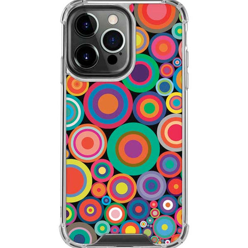 Psychedelic Circles iPhone 16 Pro Max Clear Case