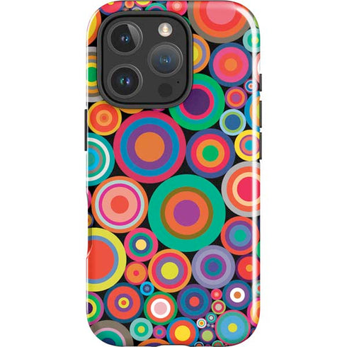 Psychedelic Circles iPhone 16 Pro Max Impact Case