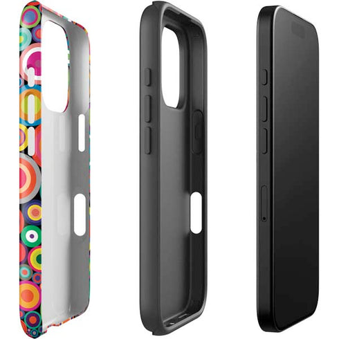 Psychedelic Circles iPhone 16 Pro Max Impact Case
