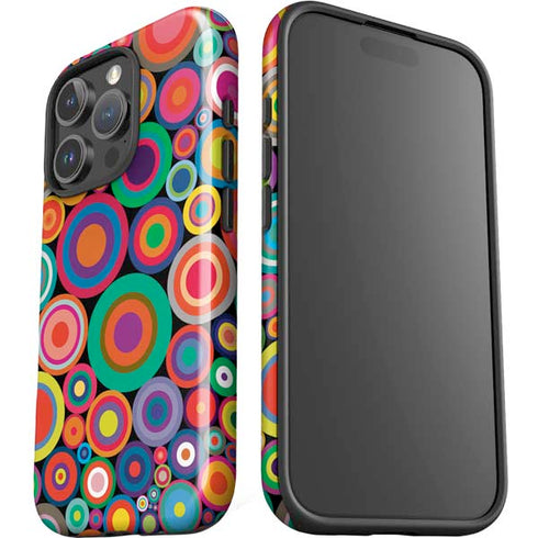 Psychedelic Circles iPhone 16 Pro Max Impact Case