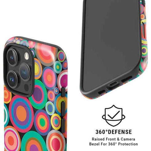 Psychedelic Circles iPhone 16 Pro Max Magsafe Impact Case