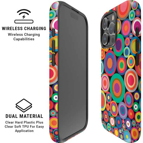 Psychedelic Circles iPhone 16 Pro Max Magsafe Impact Case