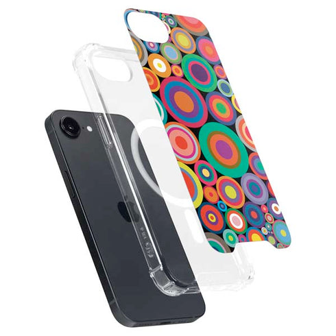 Psychedelic Circles iPhone 16e MagSafe Case