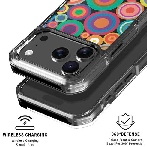 Psychedelic Circles iPhone 18 Pro Clear Case