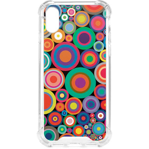 Psychedelic Circles iPhone XS Clear Case