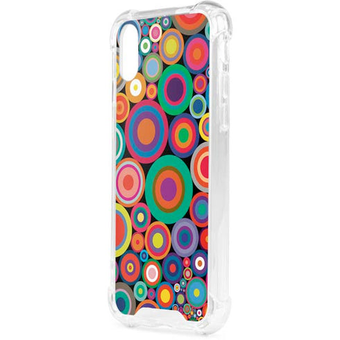 Psychedelic Circles iPhone XS Clear Case