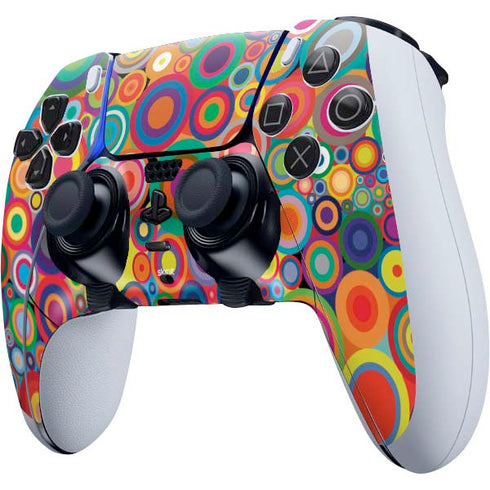 Psychedelic Circles PS5 DualSense Edge Pro Controller Skin