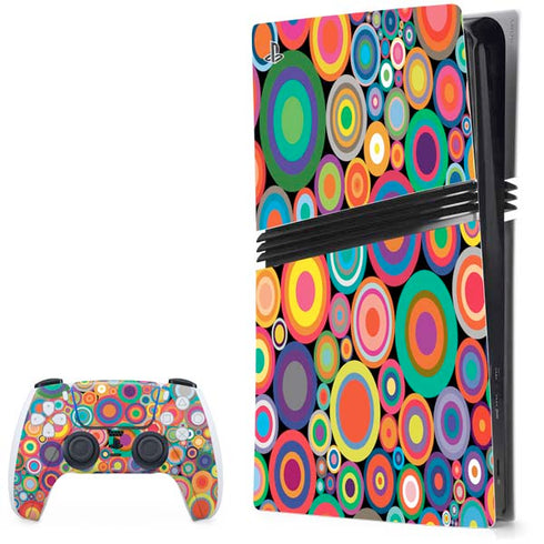 Psychedelic Circles PS5 Pro Bundle Skin